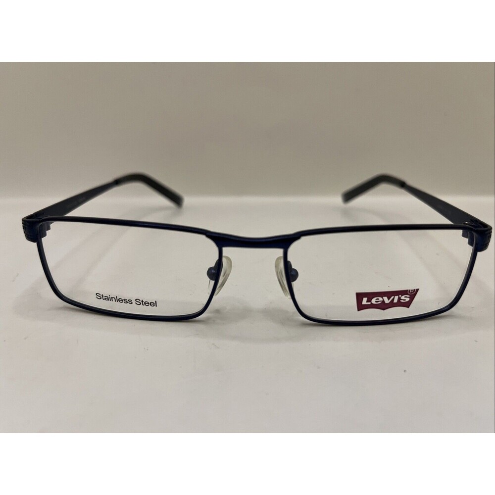 Levi's Eyeglasses LS-596-3 Navy Designer Demo Lens Blue 52-17-135